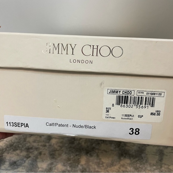 Jimmy Choo Stilettos Nude/Black Size 38 - Picture 6 of 8